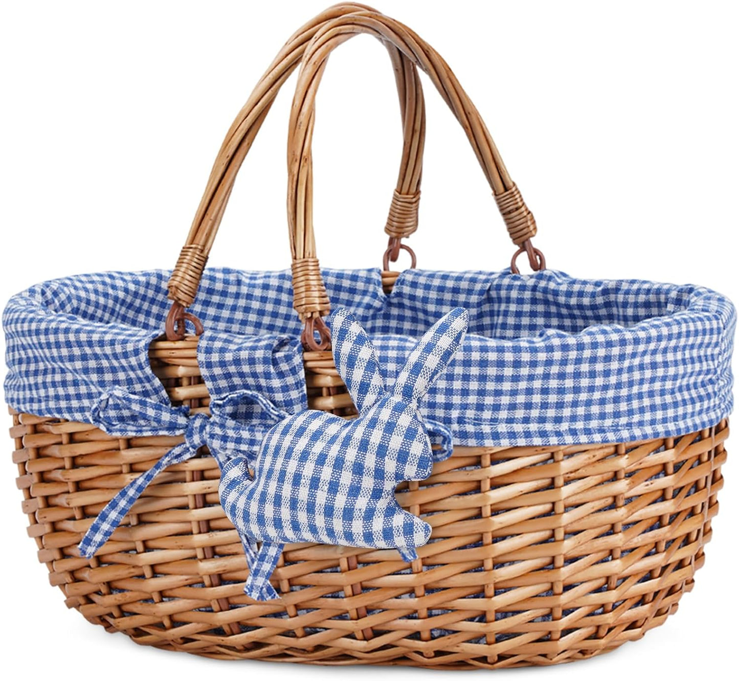 Picknickkorb mit Griffen, Blau