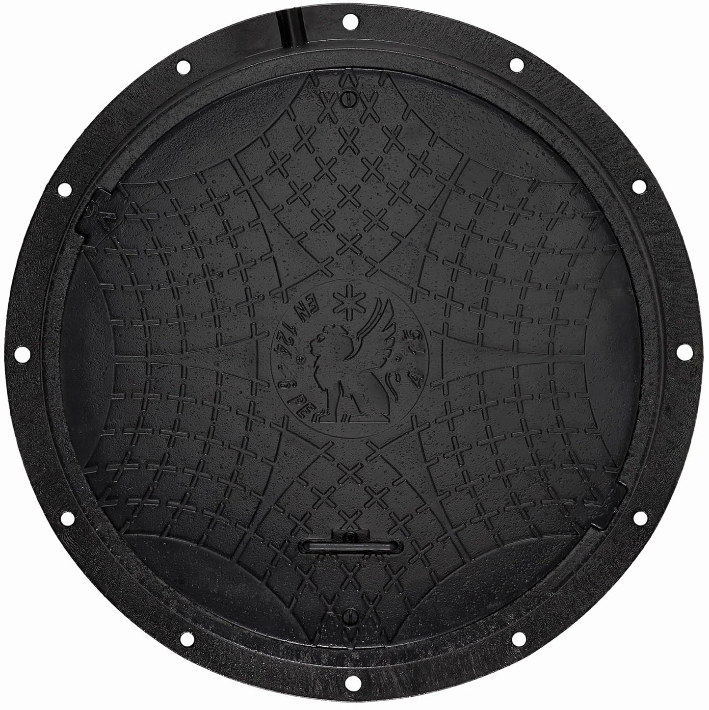 Hochbelastbarer Schachtdeckel DN600/800, 15 kN, Schwarz