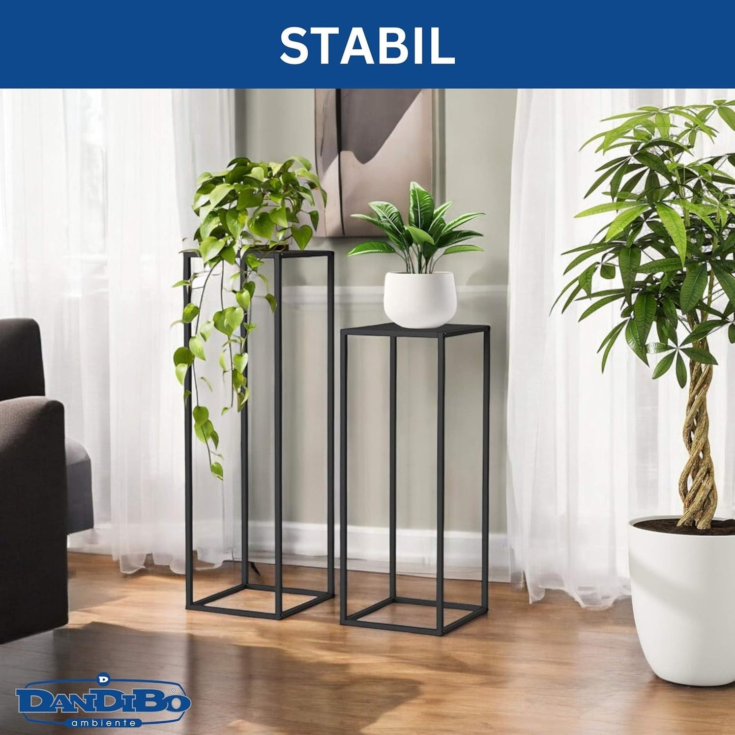 2er-Set Pflanzenständer, 80 cm und 100 cm (2 Stück)