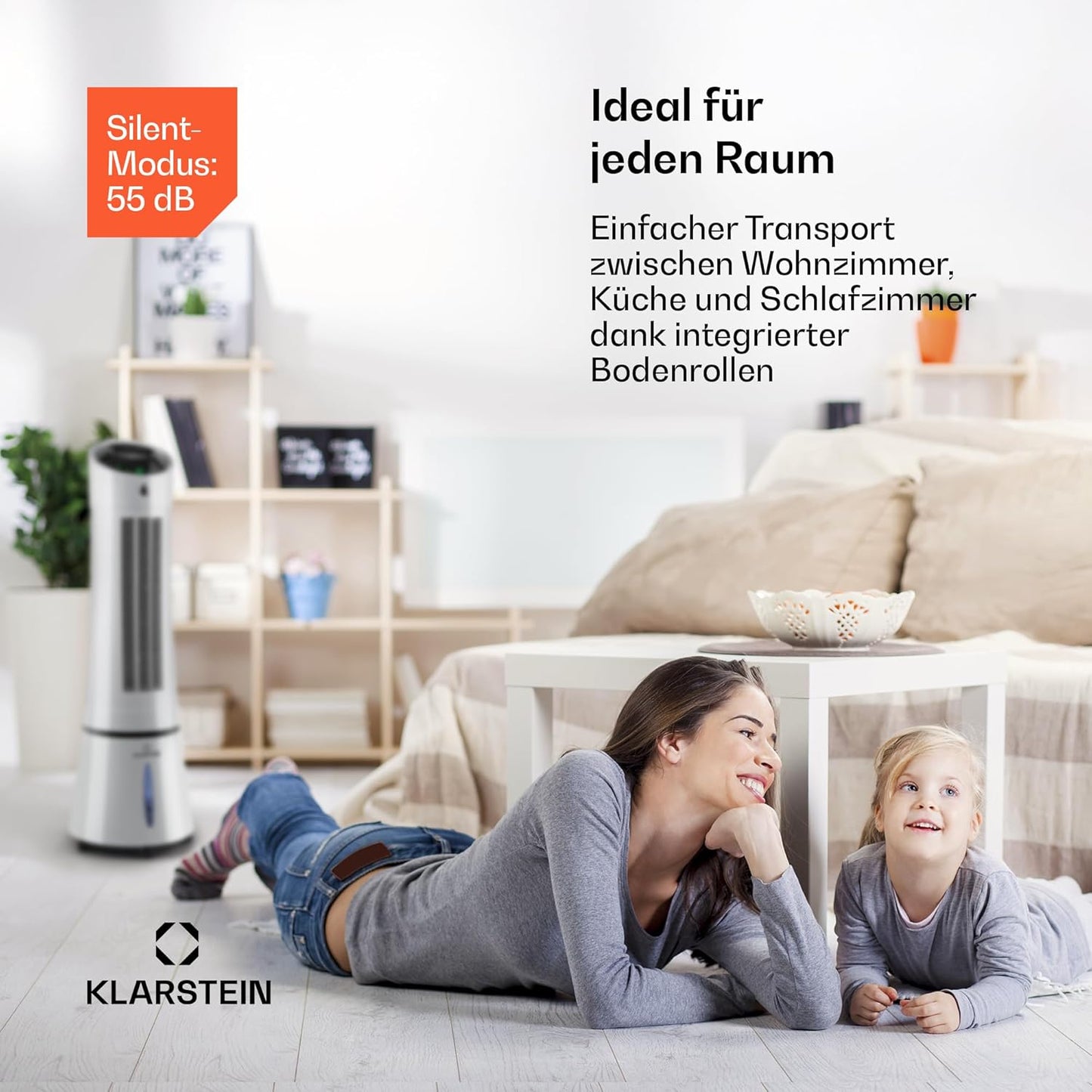 4-in-1 Smart Luftkühler mit Ionisation und Timer, Silber Skyscraper Ice Smart