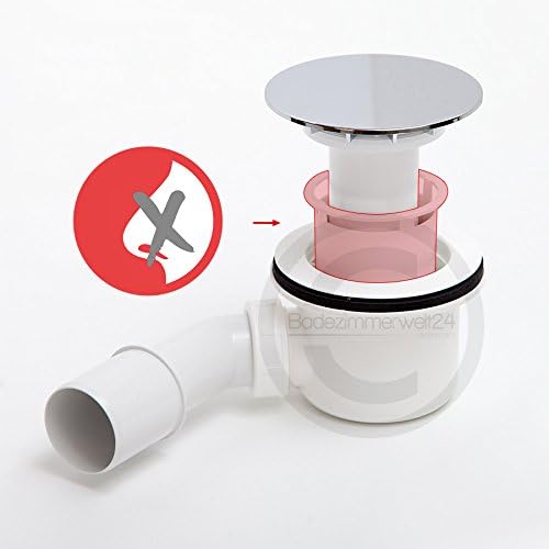 Duschwanne Elegana mit LeakProtect inkl. Ablaufgarnitur/Siphon, Smooth White / Ablauf A49cr 80 x 100 cm