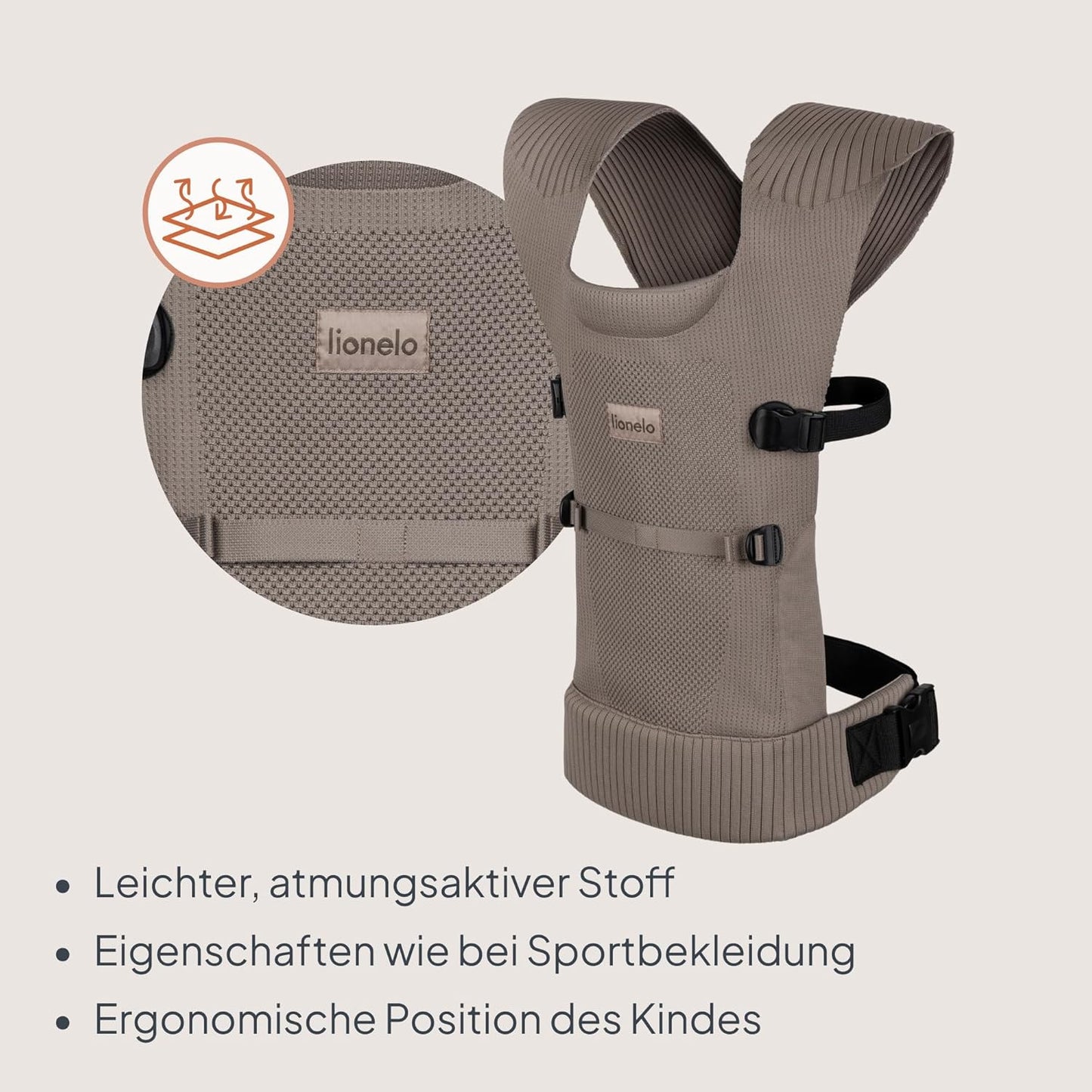 Ergonomische Babytrage Mabel mit Kreuztragesystem