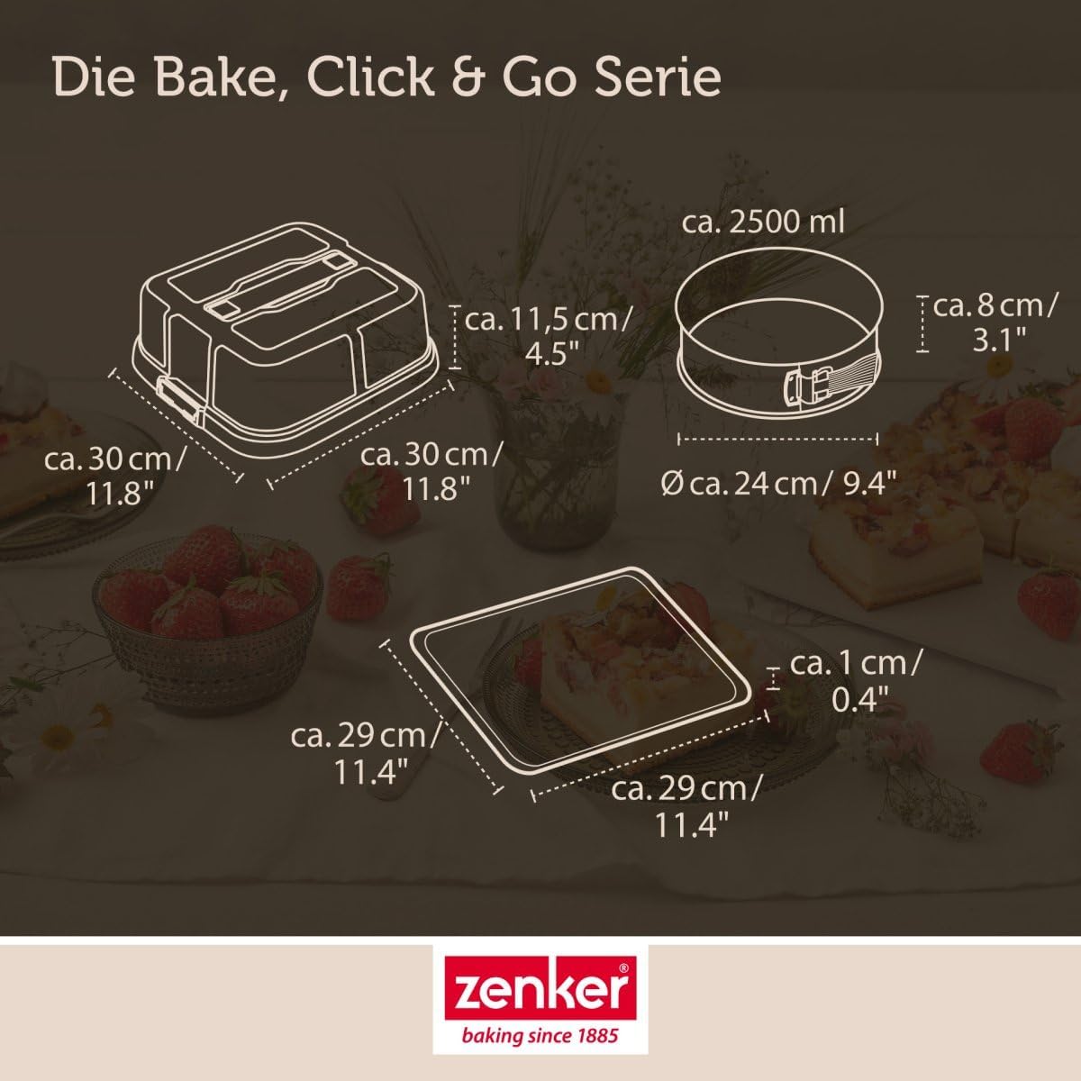 Click & Go 24er Springform mit Haube, 24er Springform mit Haube