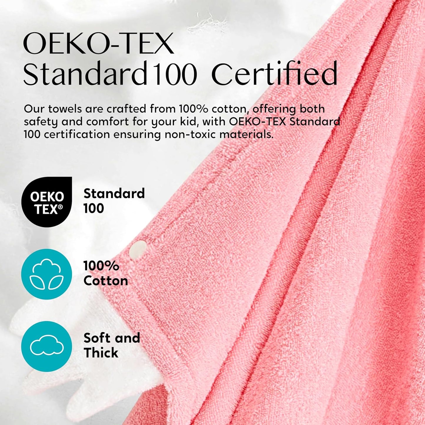 Badeponcho für Kinder, Rosa