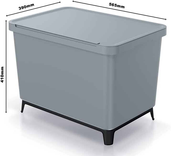 Mülltrennsystem 3er Set (1x 23L + 2x 10L), Schwarz