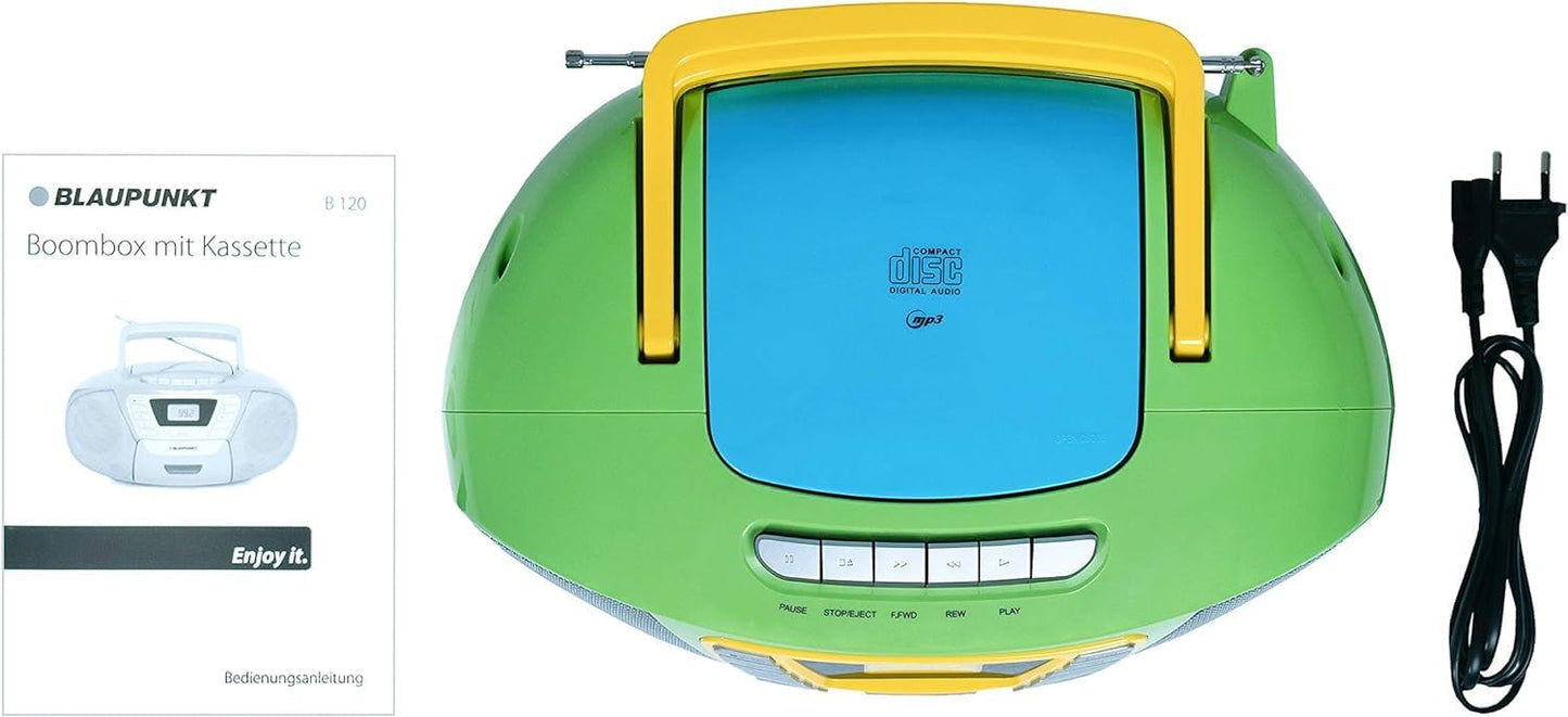 Tragbarer CD-Player mit Bluetooth und USB, Bunt