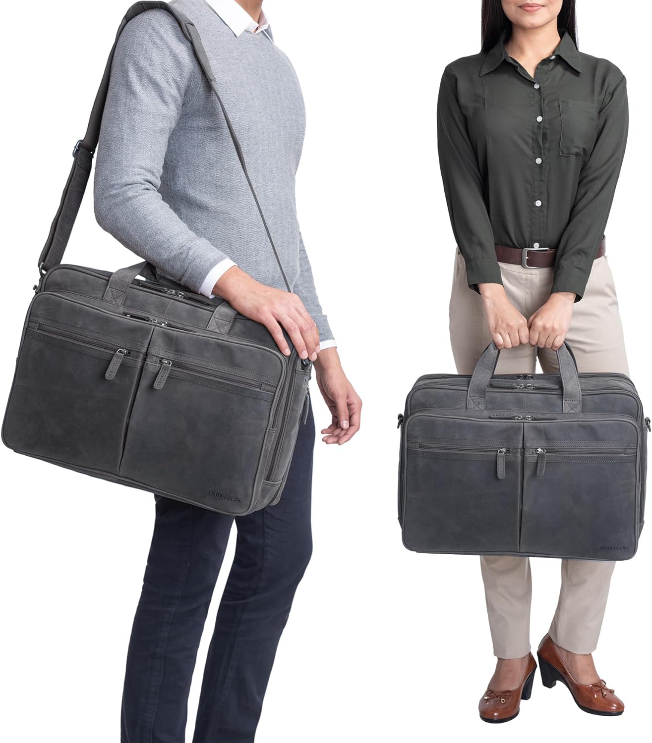 XXL Laptoptasche für 19 Zoll, Anthrazit