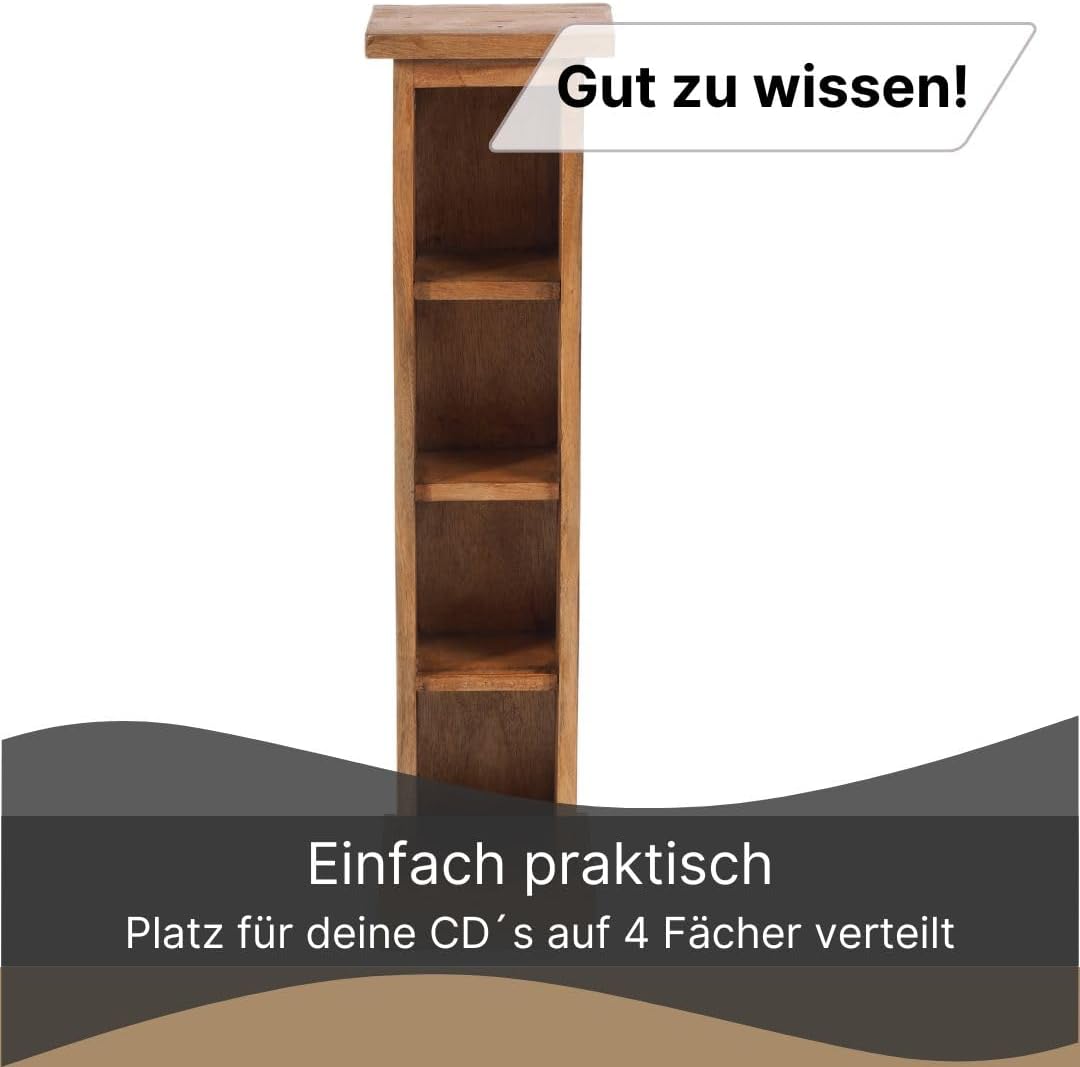 Rustikales CD-Regal, 08 Honigfarben Gewachst