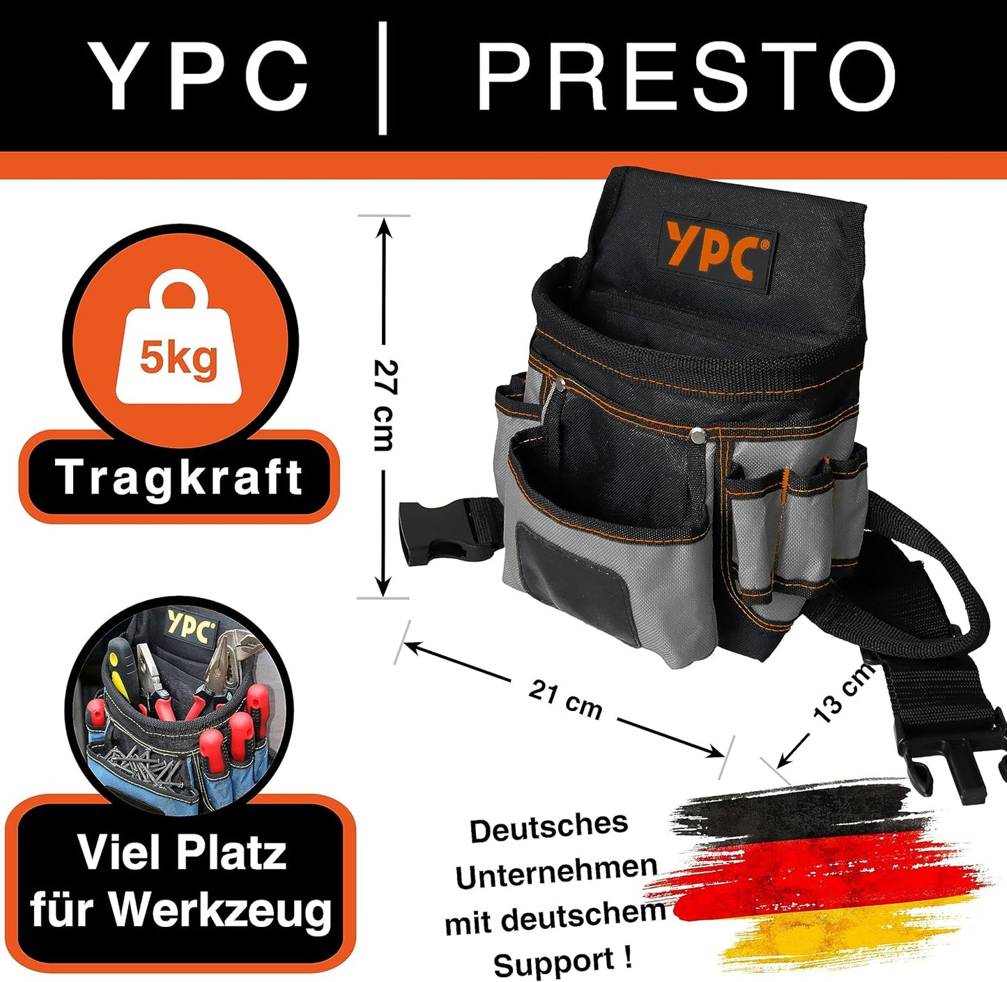 Werkzeug Gürteltasche, Grau