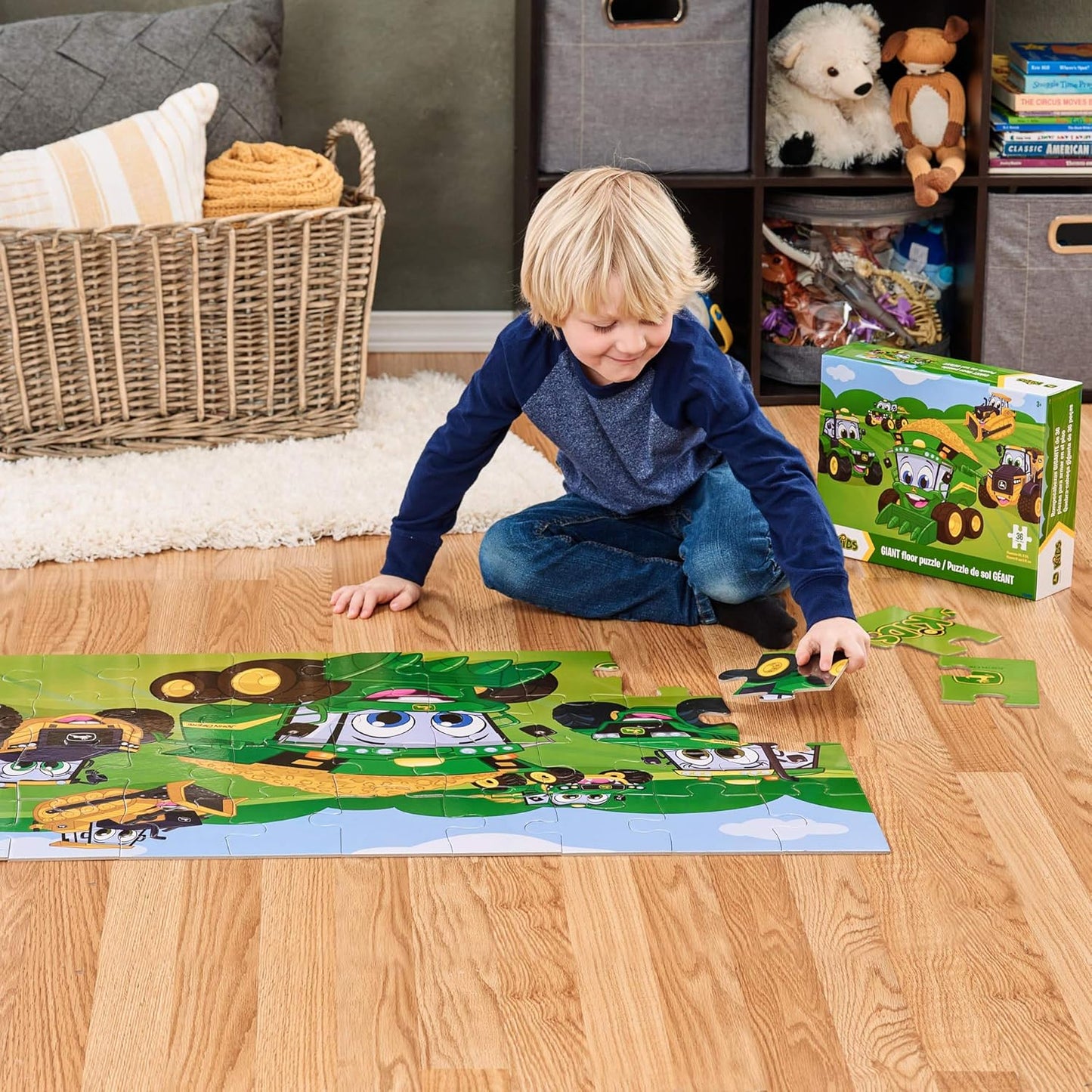 47281 Bodenpuzzle Bauernhofmaschinen, Bodenspiel