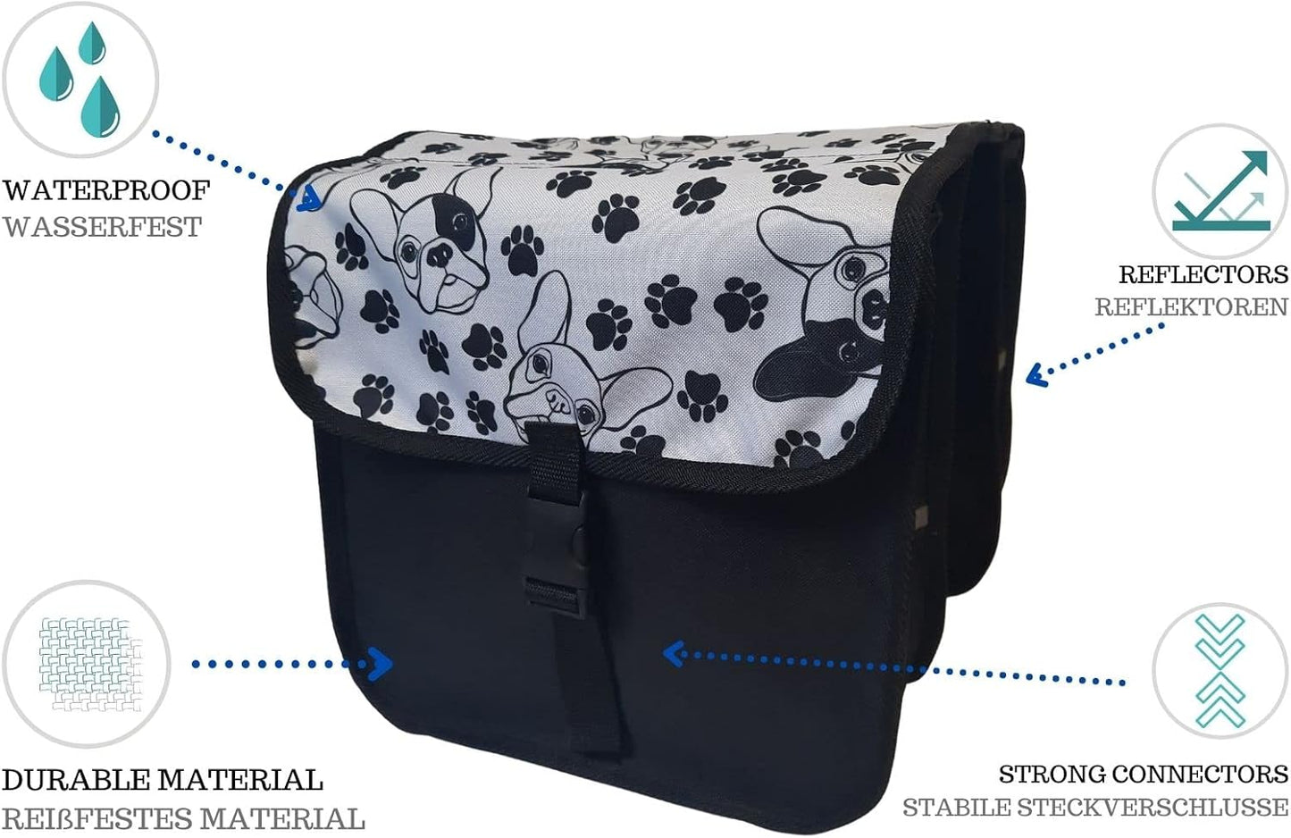 Gepäckträgertasche für Kinder, 46 - Mini - Hund
