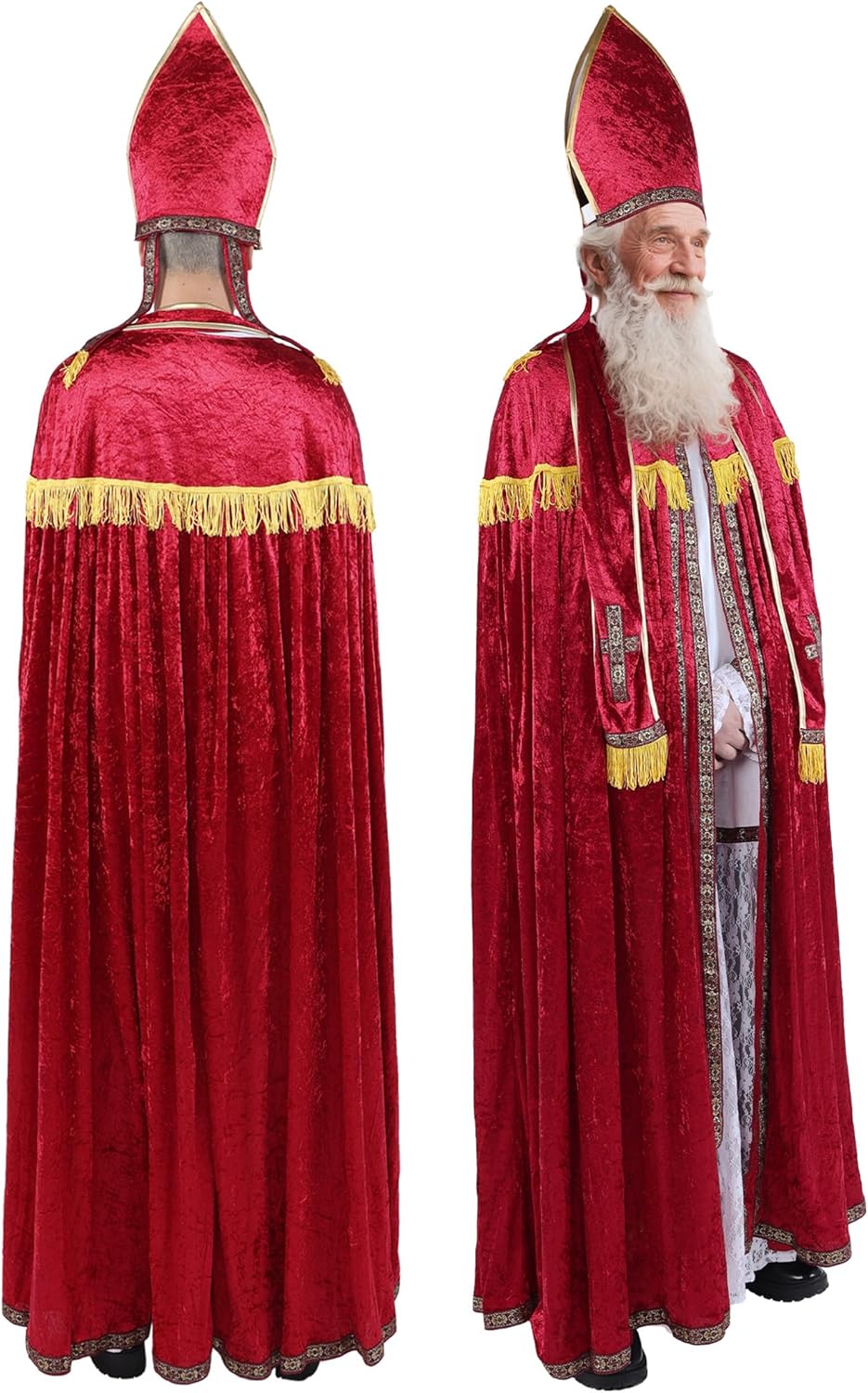 5-teiliges Nikolaus Kostüm-Set, XL