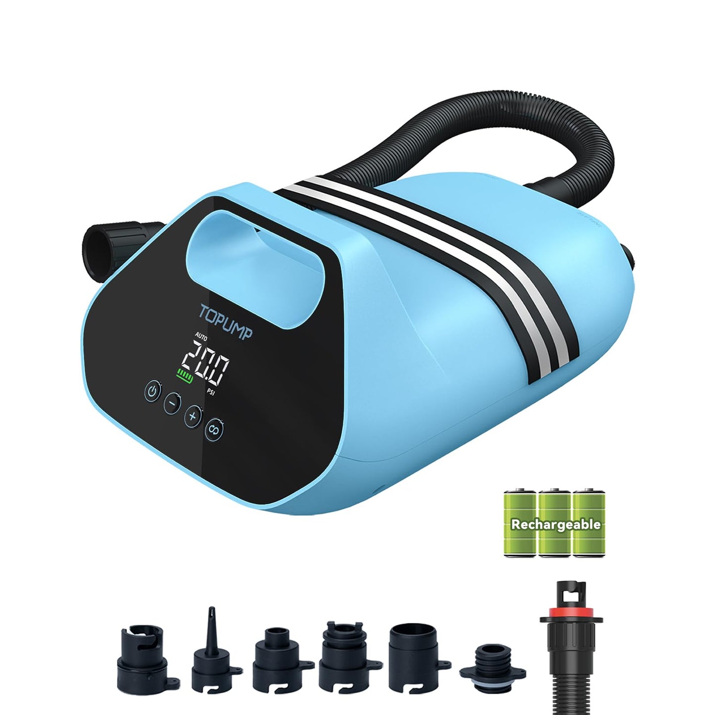 Elektrische SUP-Luftpumpe, Blau-Schwarz