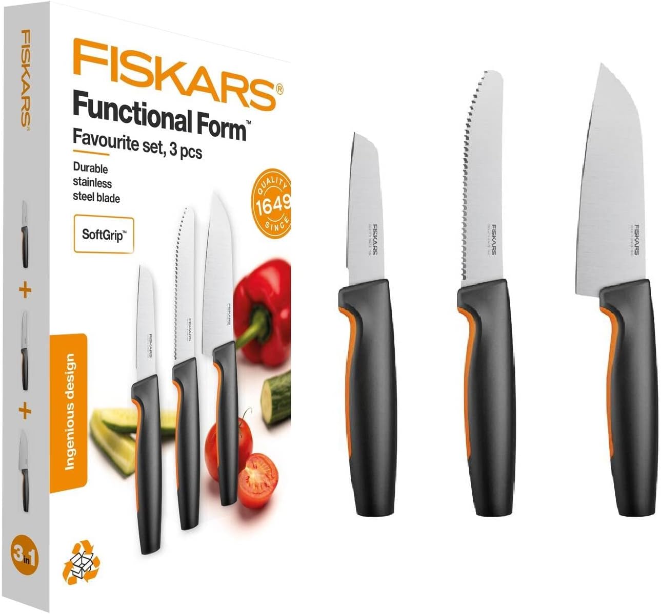 Set Functional Form 1057556, Küchenmesser 3 Tlg-klein