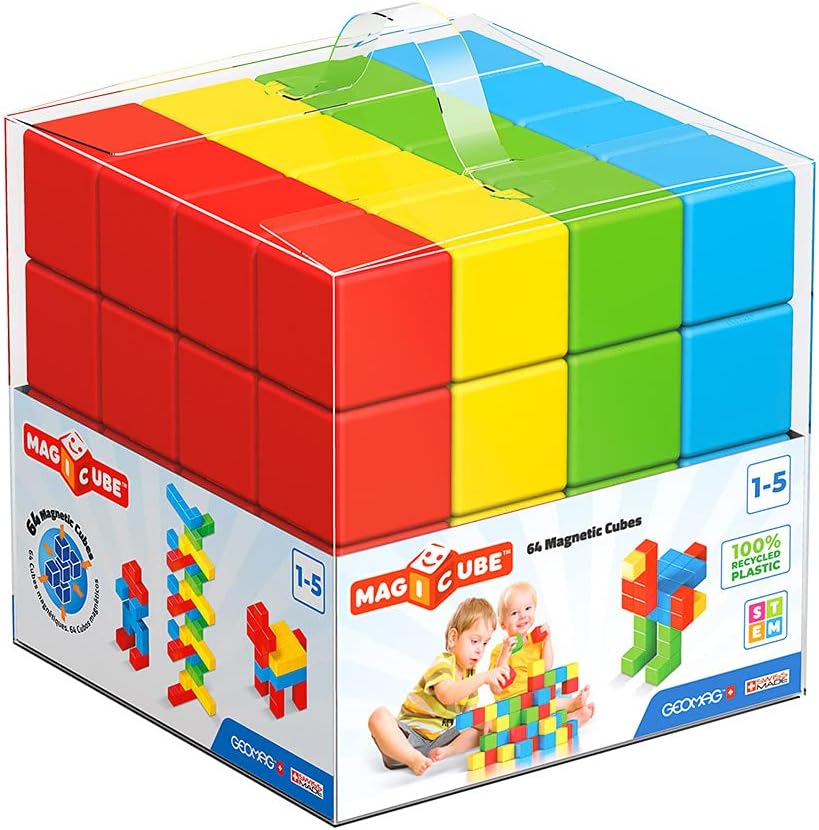 Magicube  Pre-School Junior - Magnetische Bausteine, 64 Würfel