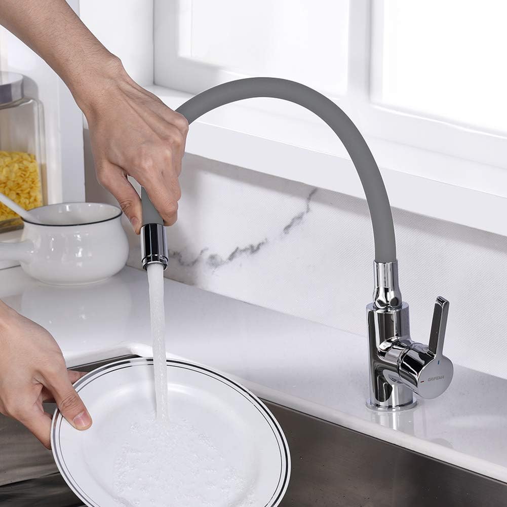 Küchenarmatur mit flexiblem Auslauf G4002-9, Grau