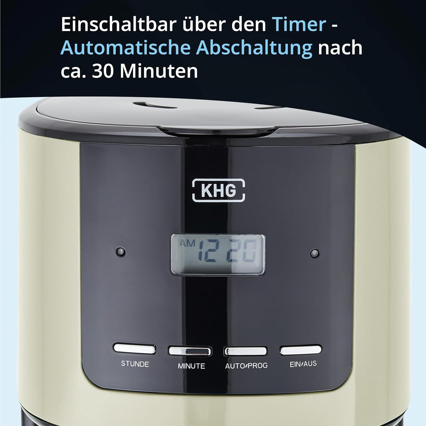 Kaffeemaschine KA-184 mit Timer-Funktion, Creme