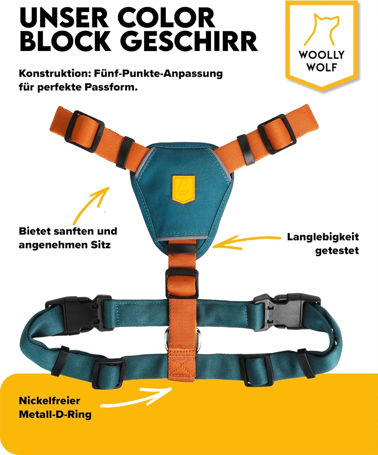 Color Block Hundegeschirr, Limetten-Mix XS