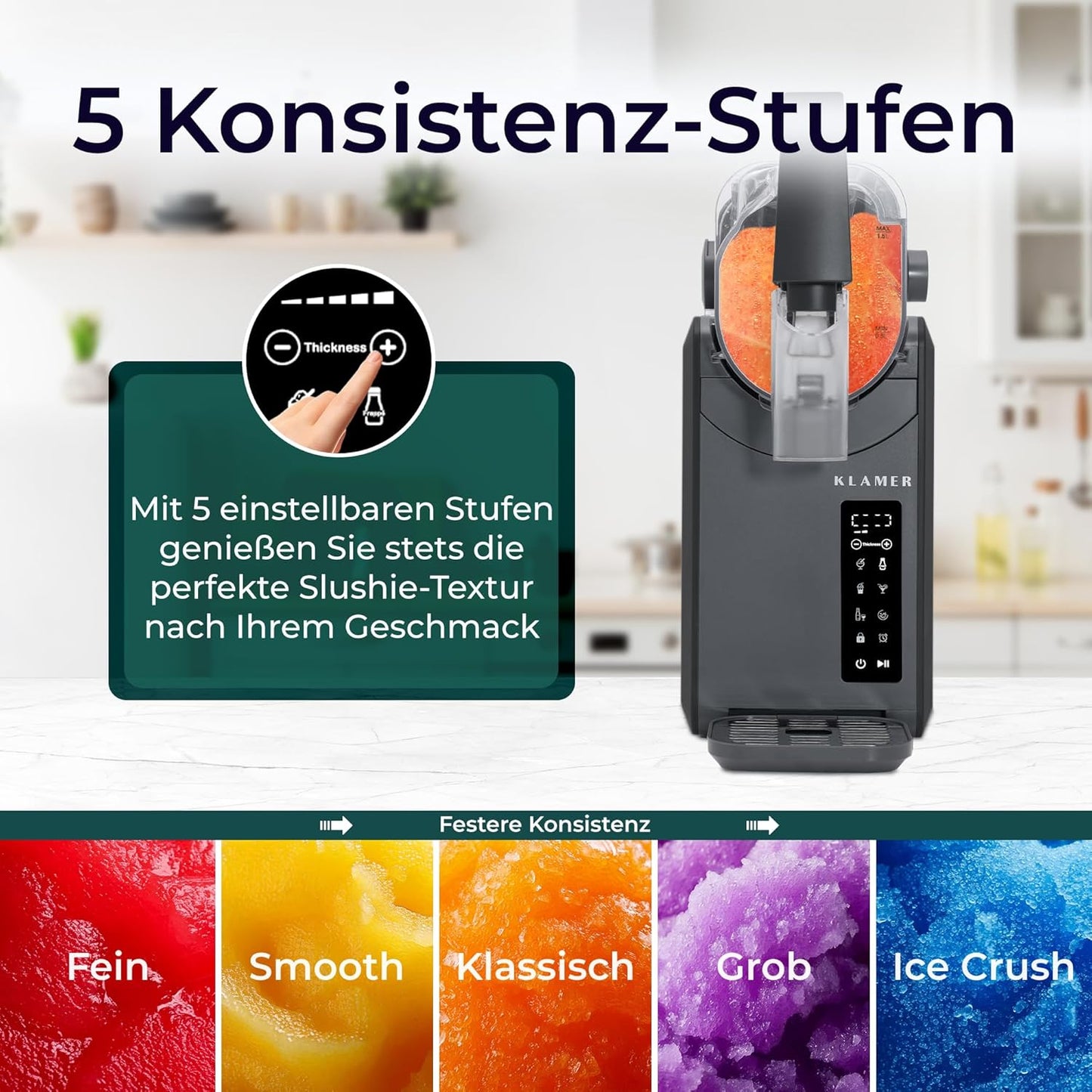 Slush Maschine, 2L Schwarz