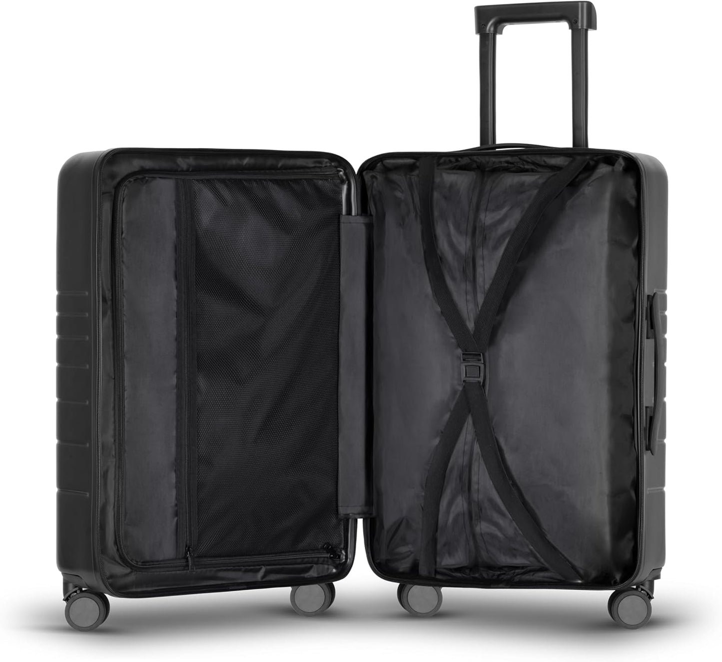 E1 Hartschalenkoffer (40L), Handgepäck (S) Schwarz