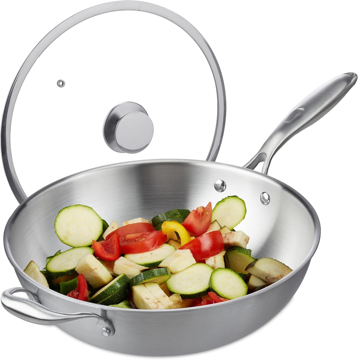 Unbeschichteter Wok mit Griff