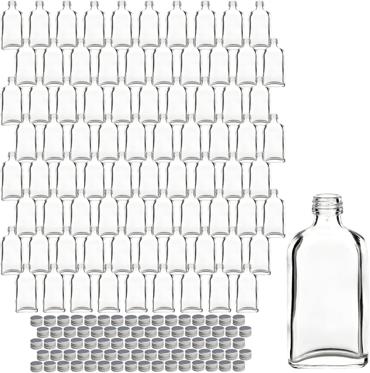 80-teiliges Mini-Glasflaschen-Set mit Schraubverschluss