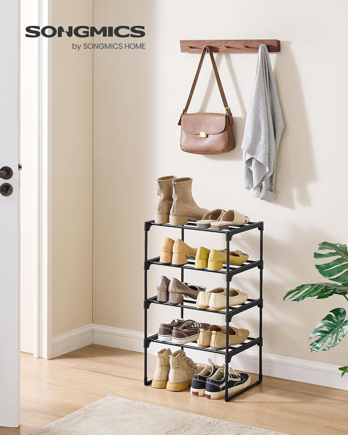 Schuhregal mit 4 Ebenen, 4 Ebenen (42,5B cm)