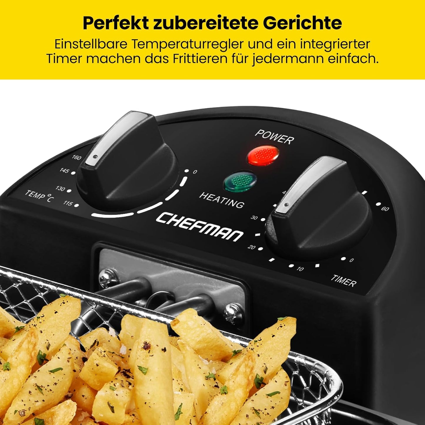 Fritteuse, 4,3 Liter Edelstahl