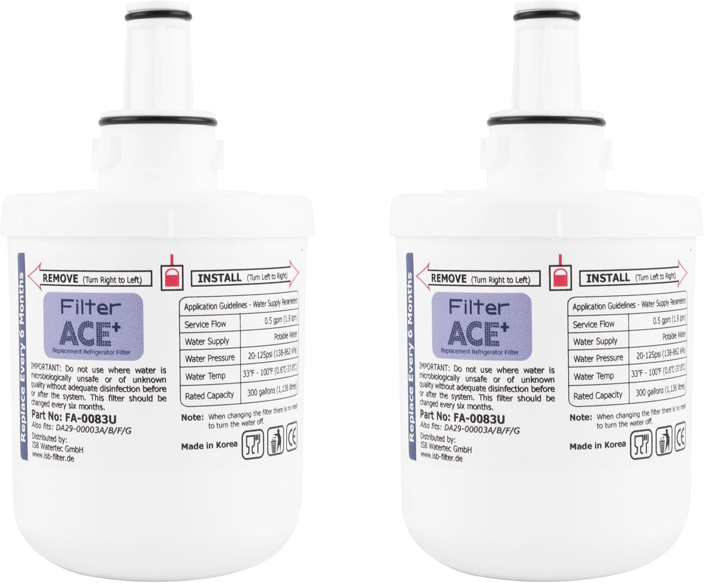 Kühlschrank-Wasserfilter-Set (2 Stück), 2 Stück (1er Pack)