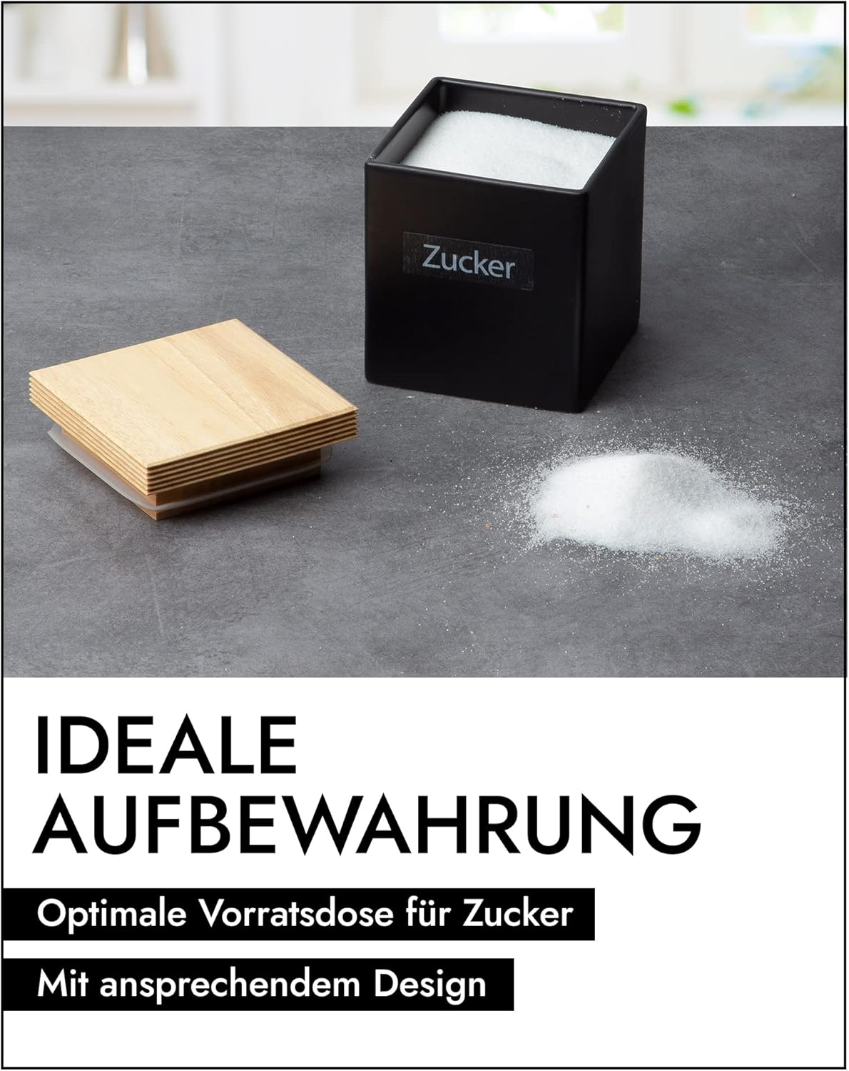 Vorratsdose für Zucker (800ml), 10 x 10 x H12,5 cm
