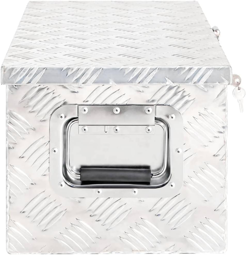 Aluminium-Aufbewahrungsbox, 70 x 31 x 27 cm Silber