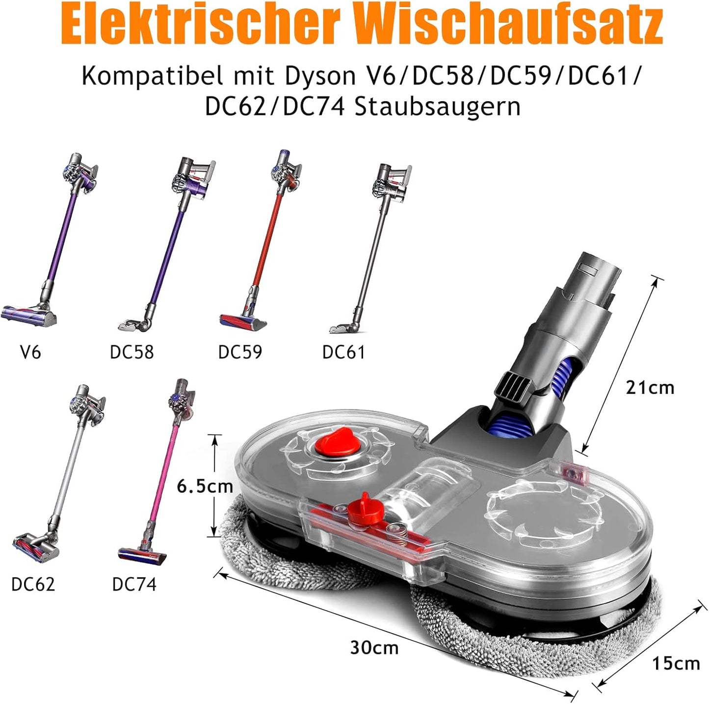 Elektro-Mopp-Aufsatz für Dyson Staubsauger