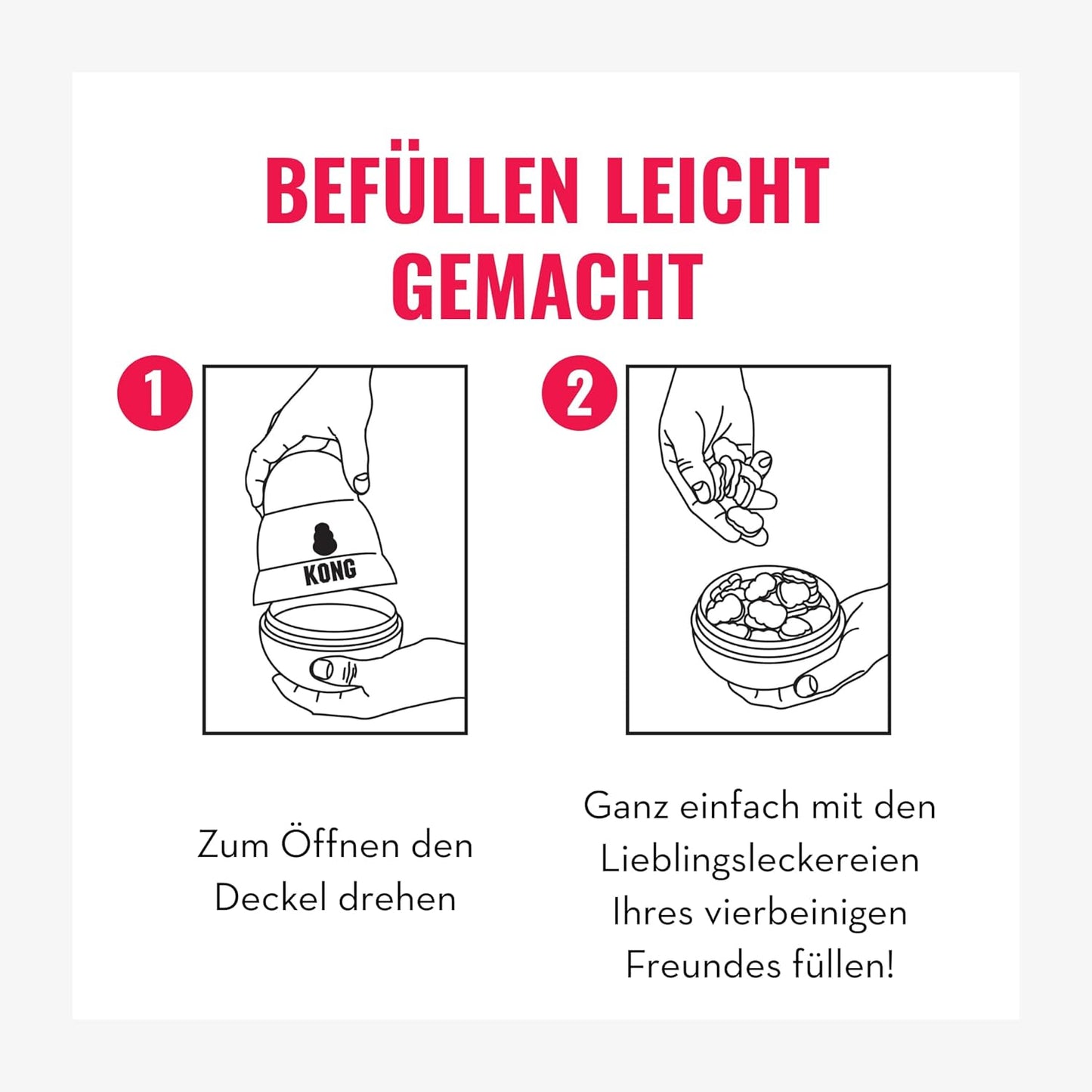 Wobbler - Interaktives Hundespielzeug für Leckerliausgabe, M/L