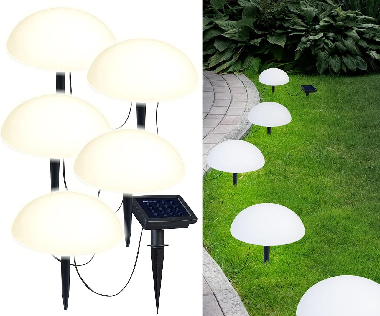 Solar-Bodenlichterkette mit Lichtsensor
