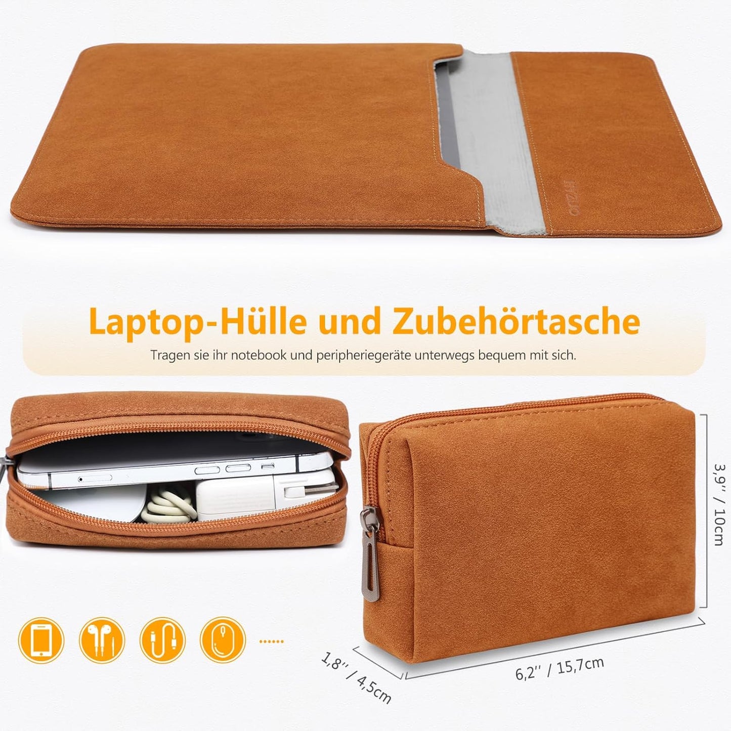 Laptophülle, 13,3-14 Zoll Braun