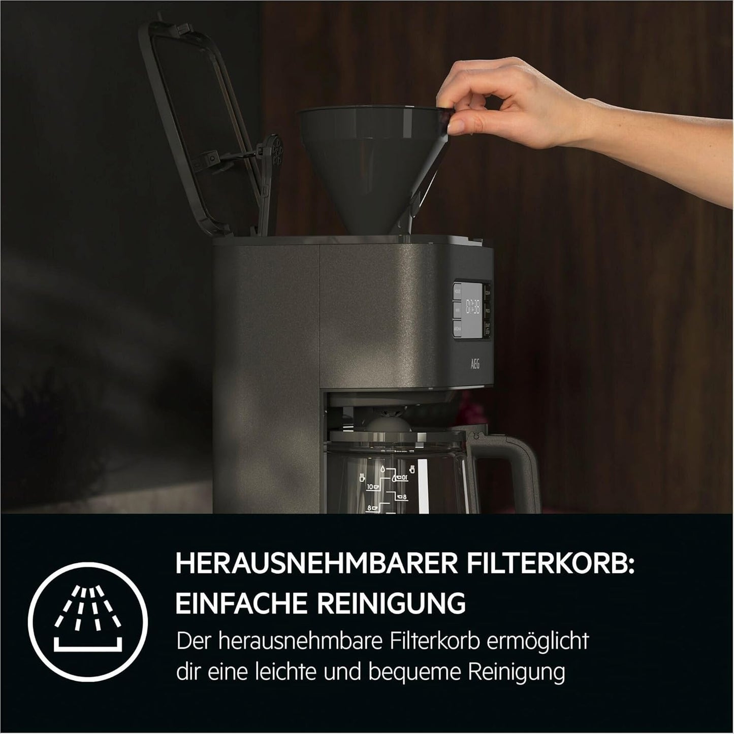 Kaffeemaschine, Anthrazit