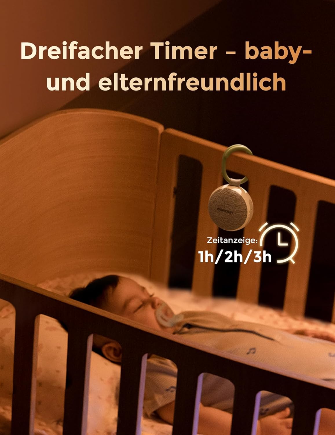 Tragbare White Noise Maschine mit Nachtlicht