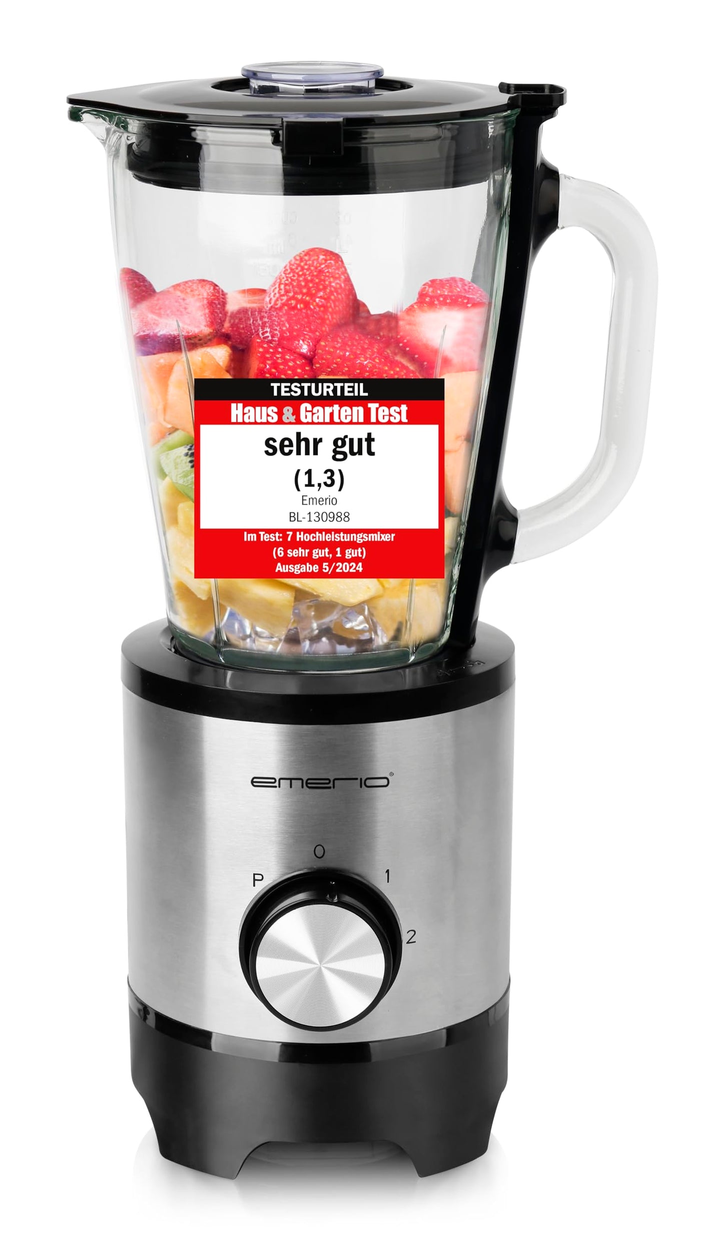Standmixer mit Ice Crush Funktion, Silber