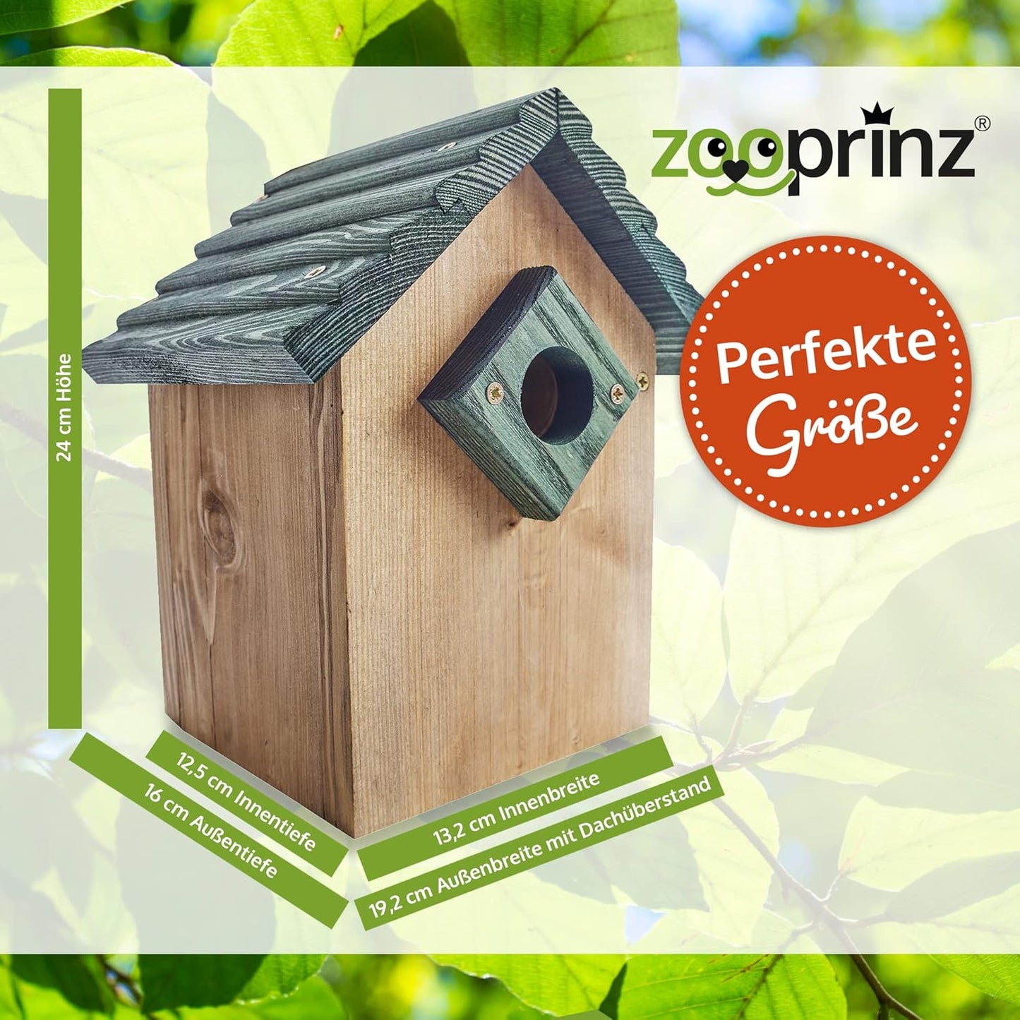 Stabiler Nistkasten für Wild- & Gartenvögel