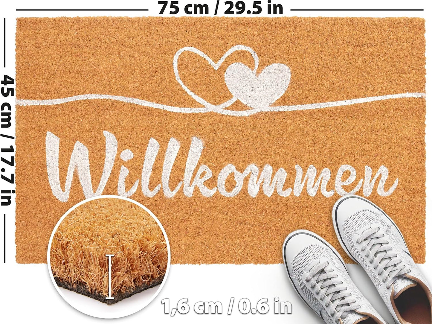 Antirutsch Fussmatte, Willkommen
