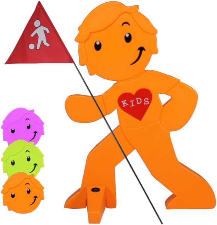 Reflektierender Warnaufsteller für Kindersicherheit, 1x Orange