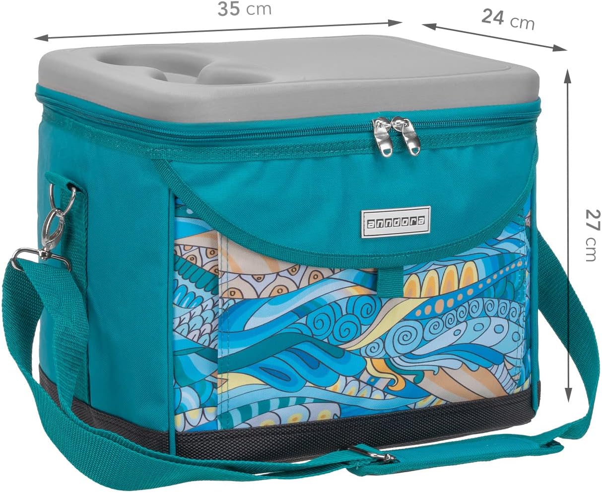 Kühltasche 22 L Picknick-Kühlbox, OCEAN türkis