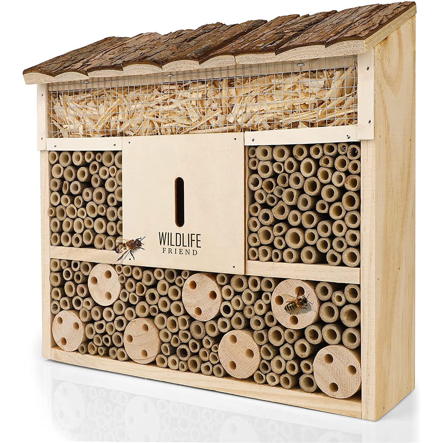 Bienenhotel aus Massivholz