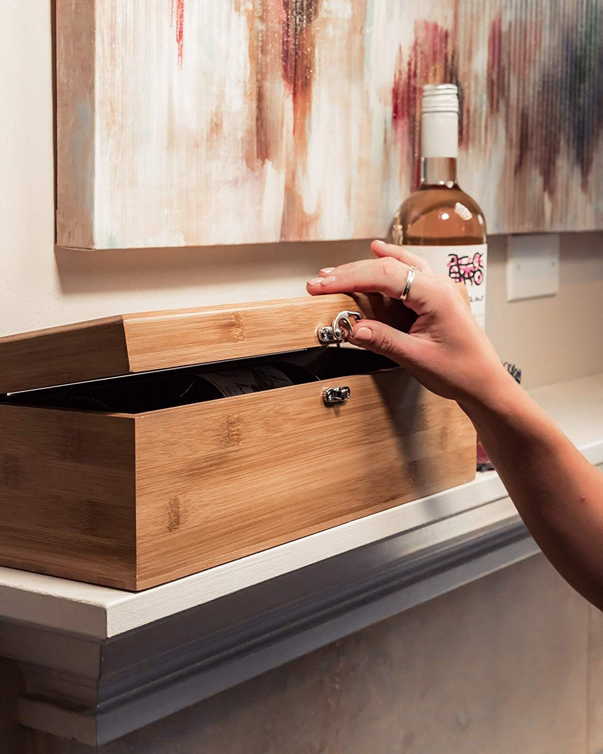 Wein-Geschenkbox mit Sommelier Set, Weinkiste