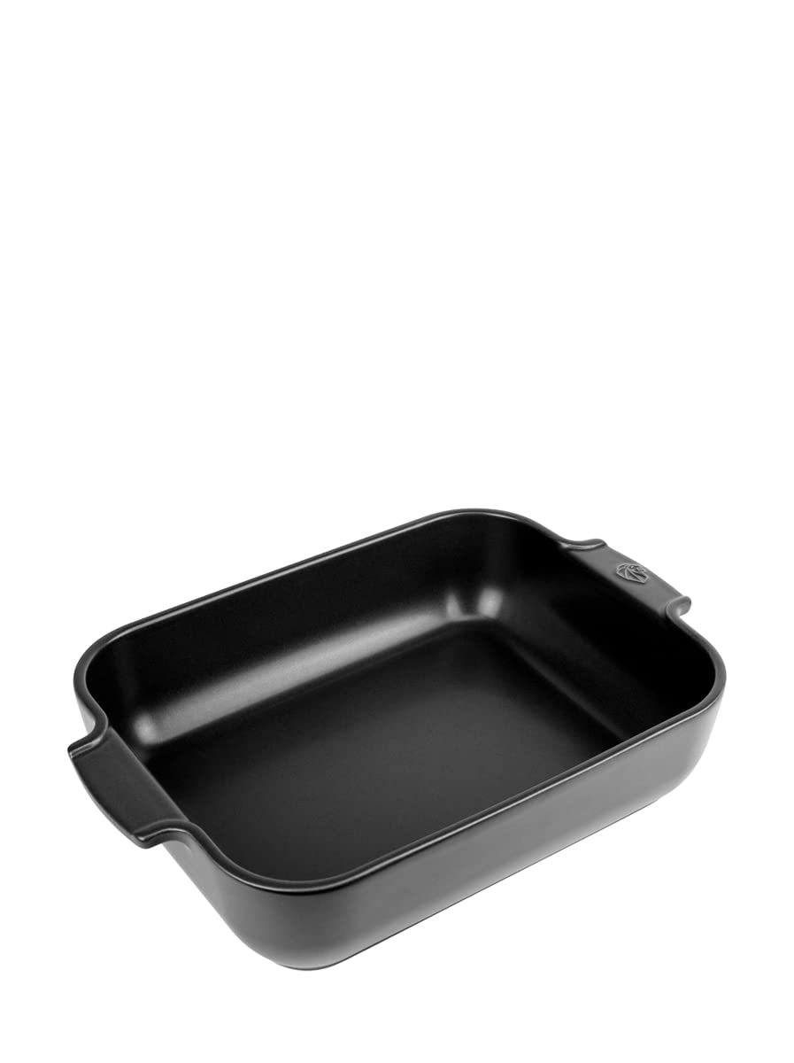 Rechteckige Auflaufform Appolia, 32 cm Satin-Schwarz