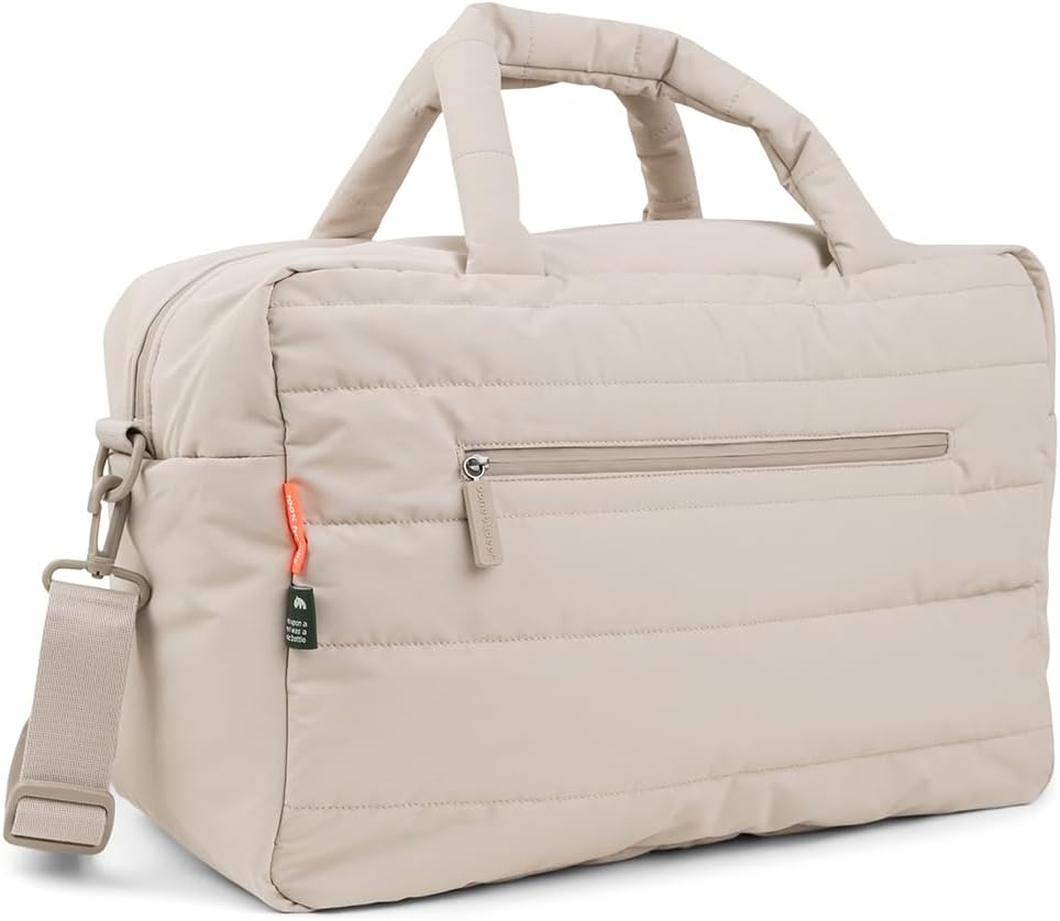 Wickeltasche mit Wickelunterlage & Kinderwagen-Haken, Sand