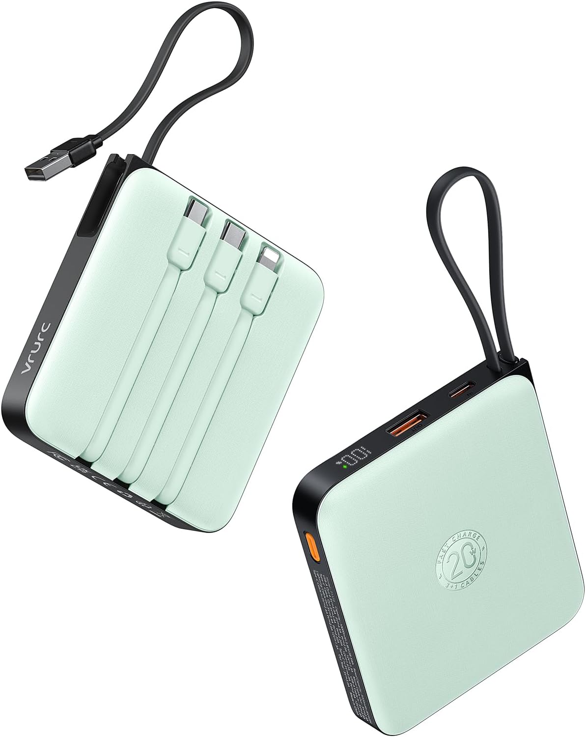 Powerbank mit Schnellladefunktion, Grün