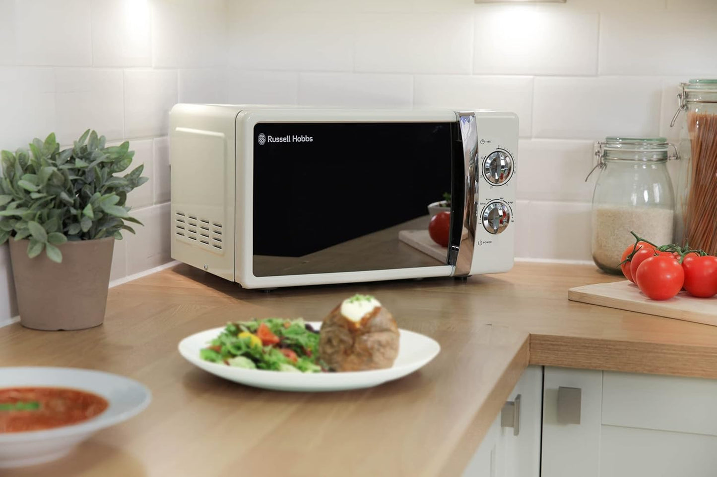 RHMM701C Mikrowelle mit Auftaufunktion, Creme