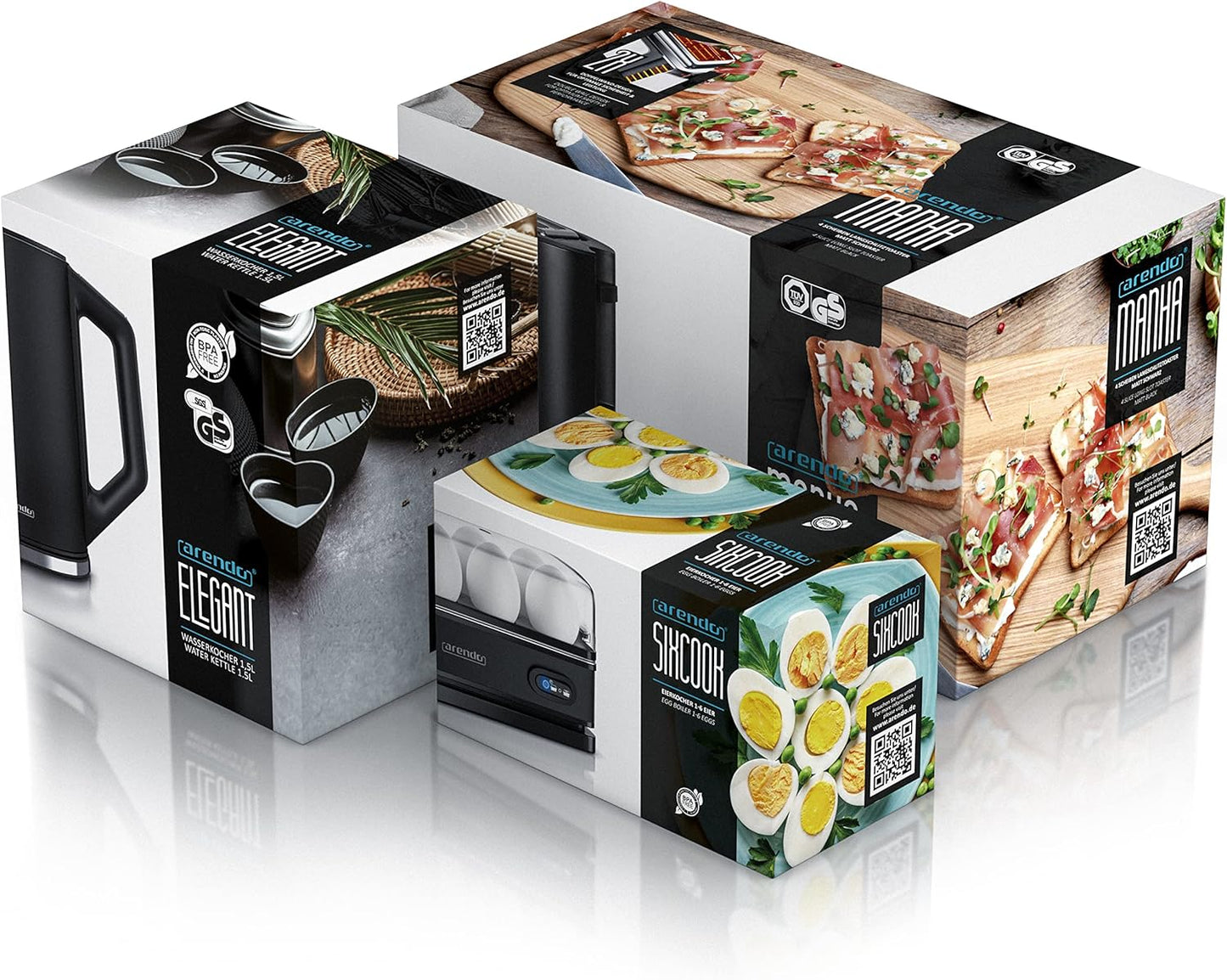 Frühstücks-Set, B: Schwarz