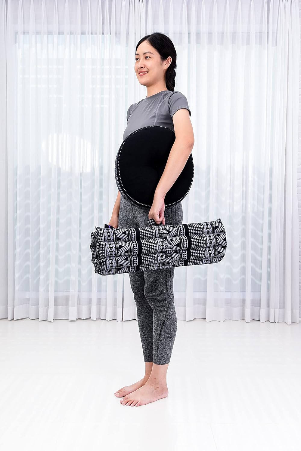 Meditationsset mit Kissen und Sitzmatte, Cbt3 - Schwarz